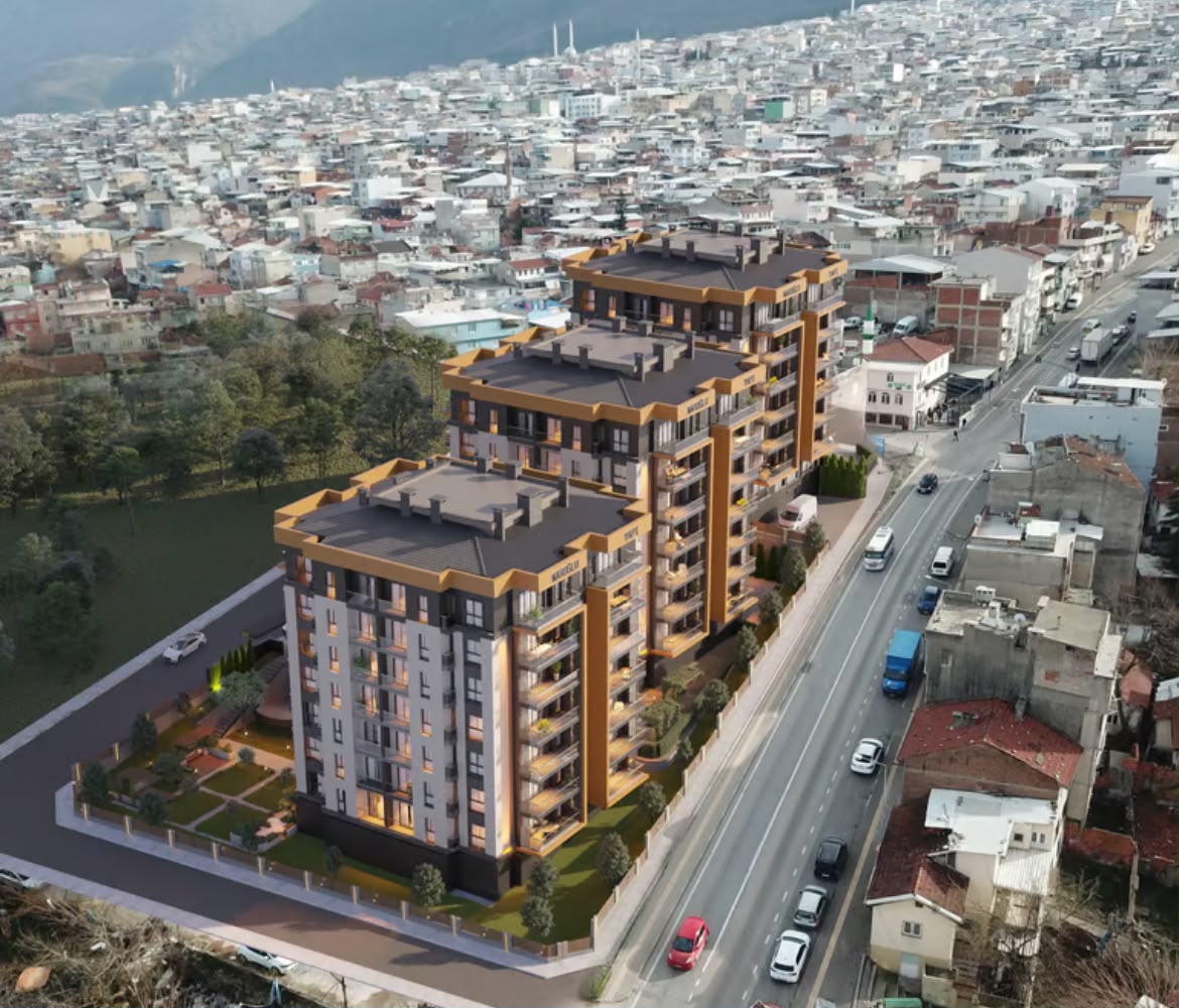 Maroğlu 17 Sitesi'nin havadan dış cephe görünümü